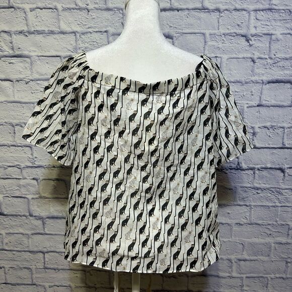 Bailey/44 Anthro Juniper Monkey Print Rope Tie Halter Top Breathable Blouse XS - Picture 3 of 13